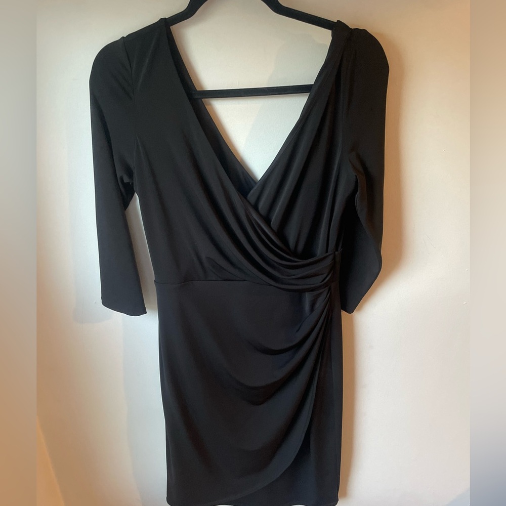 White House Black Market NWT Black Formal Knee Length Cocktail Dress Size 6